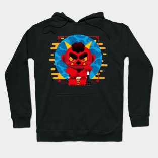 Red Oni Kawaii Hoodie